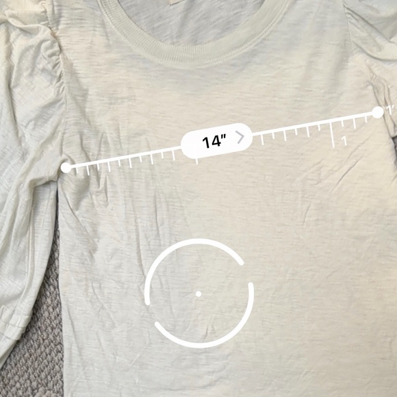 Nation LTD Loren Smocked peasant top in white pima cotton size medium - Picture 5 of 6